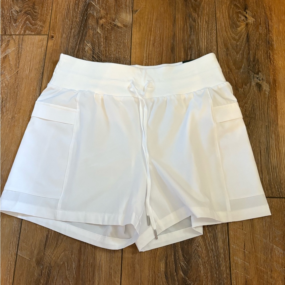 Women's White Calia Drawstring Shorts